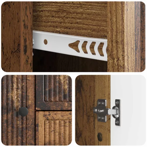  Széf fiókkal Antik Fa 89 x 34,5 x 60 cm Szerelt Fa