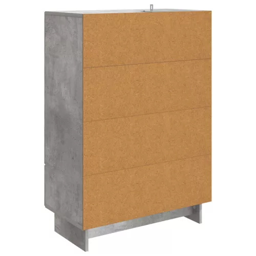  Széf Beton Szürke 66 x 34,5 x 95 cm Mérnöki fa