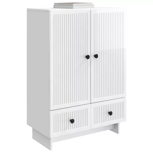  Széf Magasfényű Fehér 66 x 34,5 x 95 cm Mérnöki fa