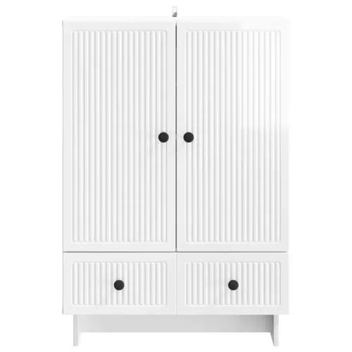  Széf Magasfényű Fehér 66 x 34,5 x 95 cm Mérnöki fa