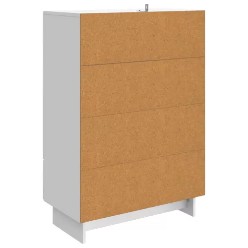  Széf Magasfényű Fehér 66 x 34,5 x 95 cm Mérnöki fa