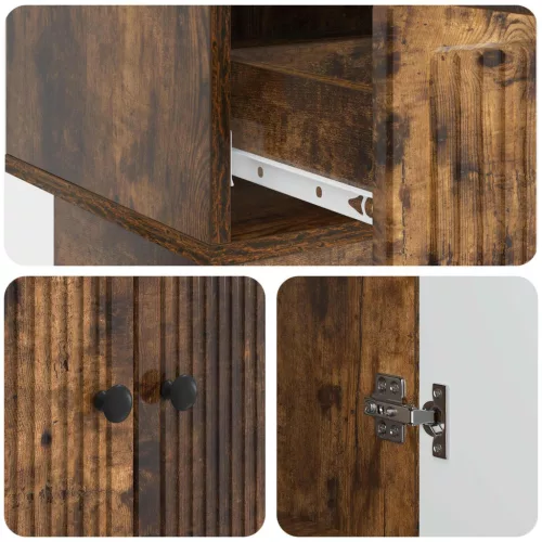  Széf Füstölt Tölgy 66 x 34,5 x 95 cm Mérnöki fa