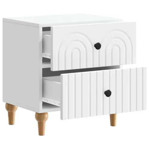  Éjjeliszekrény fiókkal 2 pcs Fehér 43 x 34,5 x 48 cm Szerelt Fa