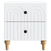  Éjjeliszekrény fiókkal 2 pcs Fehér 43 x 34,5 x 48 cm Szerelt Fa