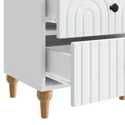  Éjjeliszekrény fiókkal 2 pcs Fehér 43 x 34,5 x 48 cm Szerelt Fa