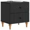  Éjjeliszekrény 2 pcs Fekete 43 x 34,5 x 48 cm Szerelt Fa