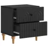  Éjjeliszekrény 2 pcs Fekete 43 x 34,5 x 48 cm Szerelt Fa