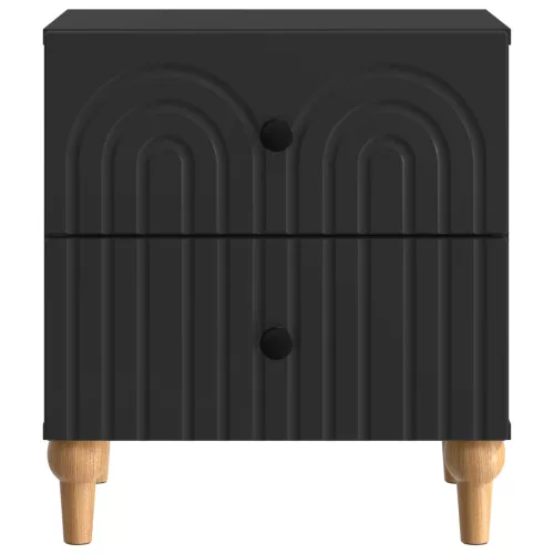  Éjjeliszekrény 2 pcs Fekete 43 x 34,5 x 48 cm Szerelt Fa