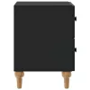  Éjjeliszekrény 2 pcs Fekete 43 x 34,5 x 48 cm Szerelt Fa