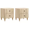  Éjjeliszekrény 2 pcs Sonoma Tölgy 43 x 34,5 x 48 cm Szerelt Fa