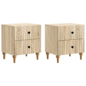    Éjjeliszekrény 2 pcs Sonoma Tölgy 43 x 34,5 x 48 cm Szerelt Fa