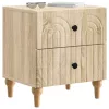  Éjjeliszekrény 2 pcs Sonoma Tölgy 43 x 34,5 x 48 cm Szerelt Fa
