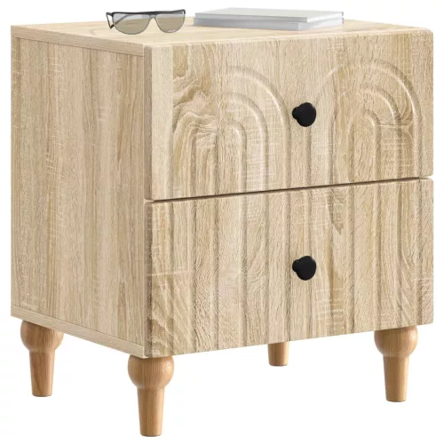  Éjjeliszekrény 2 pcs Sonoma Tölgy 43 x 34,5 x 48 cm Szerelt Fa