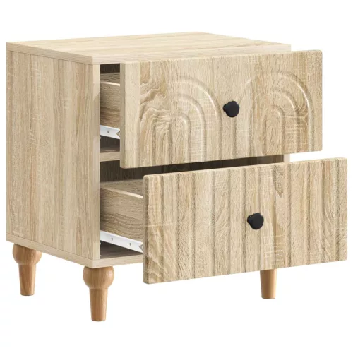  Éjjeliszekrény 2 pcs Sonoma Tölgy 43 x 34,5 x 48 cm Szerelt Fa