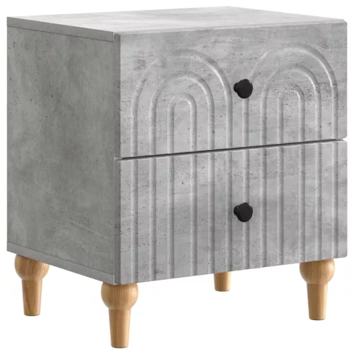  Éjjeliszekrény 2 pcs Betonszürke 43 x 34,5 x 48 cm Szerelt Fa