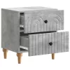  Éjjeliszekrény 2 pcs Betonszürke 43 x 34,5 x 48 cm Szerelt Fa