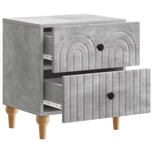  Éjjeliszekrény 2 pcs Betonszürke 43 x 34,5 x 48 cm Szerelt Fa