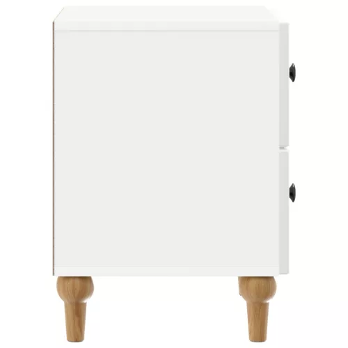  Éjjeliszekrény fiókkal 2 pcs Magasfényű Fehér 43 x 34,5 x 48 cm