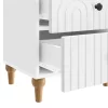  Éjjeliszekrény fiókkal 2 pcs Magasfényű Fehér 43 x 34,5 x 48 cm