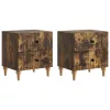  Éjjeliszekrény 2 pcs Füstös Tölgy 43 x 34,5 x 48 cm Szerelt Fa