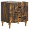  Éjjeliszekrény 2 pcs Füstös Tölgy 43 x 34,5 x 48 cm Szerelt Fa