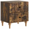  Éjjeliszekrény 2 pcs Füstös Tölgy 43 x 34,5 x 48 cm Szerelt Fa