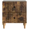  Éjjeliszekrény 2 pcs Füstös Tölgy 43 x 34,5 x 48 cm Szerelt Fa