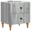  Éjjeliszekrény 2 pcs Szürke Sonoma 43 x 34,5 x 48 cm Szerelt Fa