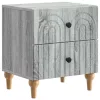  Éjjeliszekrény 2 pcs Szürke Sonoma 43 x 34,5 x 48 cm Szerelt Fa