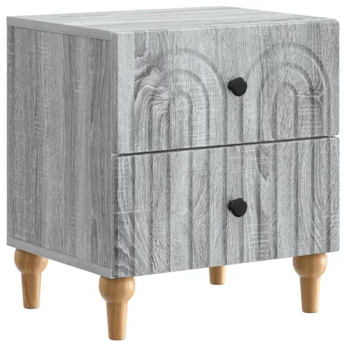  Éjjeliszekrény 2 pcs Szürke Sonoma 43 x 34,5 x 48 cm Szerelt Fa