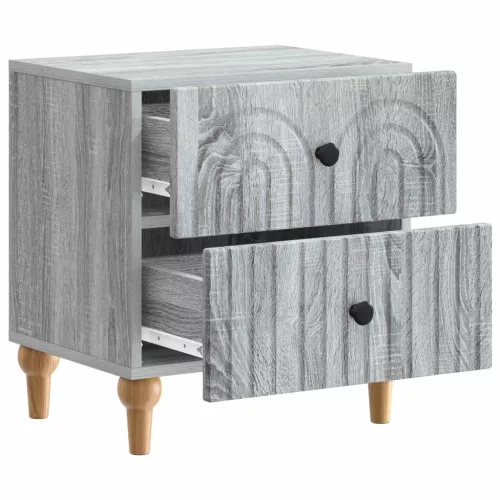  Éjjeliszekrény 2 pcs Szürke Sonoma 43 x 34,5 x 48 cm Szerelt Fa