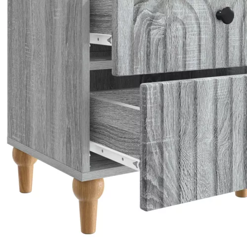  Éjjeliszekrény 2 pcs Szürke Sonoma 43 x 34,5 x 48 cm Szerelt Fa