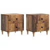  Éjjeliszekrény 2 pcs Antik Fa 43 x 34,5 x 48 cm Szerelt Fa