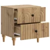  Éjjeliszekrény fiókkal 2 pcs Kézműves Tölgy 43 x 34,5 x 48 cm