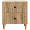  Éjjeliszekrény fiókkal 2 pcs Kézműves Tölgy 43 x 34,5 x 48 cm