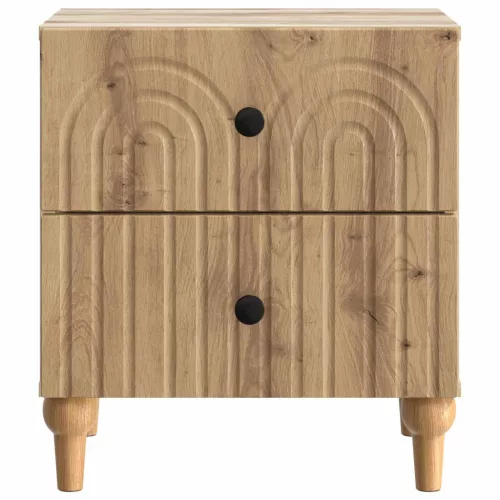  Éjjeliszekrény fiókkal 2 pcs Kézműves Tölgy 43 x 34,5 x 48 cm