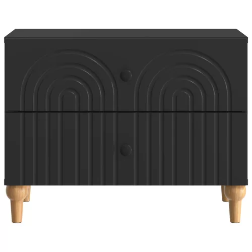  Éjjeliszekrény fiókkal Fekete 62 x 34,5 x 48 cm Szerelt Fa