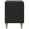  Éjjeliszekrény fiókkal Fekete 62 x 34,5 x 48 cm Szerelt Fa