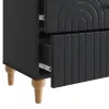  Éjjeliszekrény fiókkal Fekete 62 x 34,5 x 48 cm Szerelt Fa