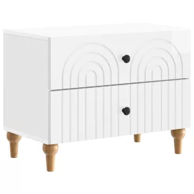    Éjjeliszekrény Magasfényű Fehér 62 x 34,5 x 48 cm Szerelt Fa