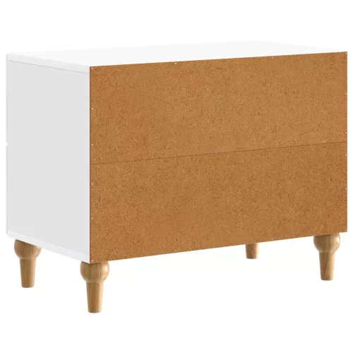  Éjjeliszekrény Magasfényű Fehér 62 x 34,5 x 48 cm Szerelt Fa