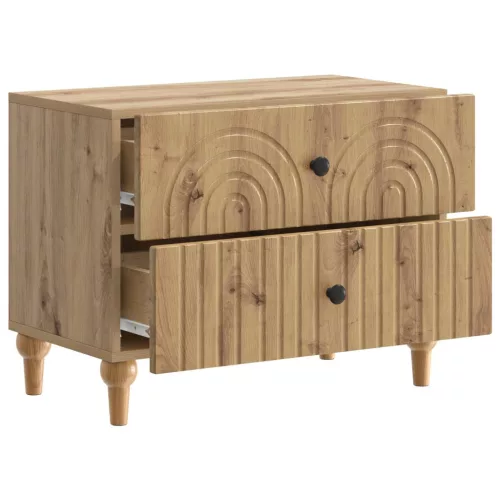  Éjjeliszekrény Kézműves Tölgy 62 x 34,5 x 48 cm Szerelt Fa