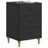  Éjjeliszekrény fiókkal Fekete 43x 41 x 66,5 cm Szerelt Fa
