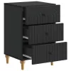  Éjjeliszekrény fiókkal Fekete 43x 41 x 66,5 cm Szerelt Fa