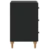  Éjjeliszekrény fiókkal Fekete 43x 41 x 66,5 cm Szerelt Fa