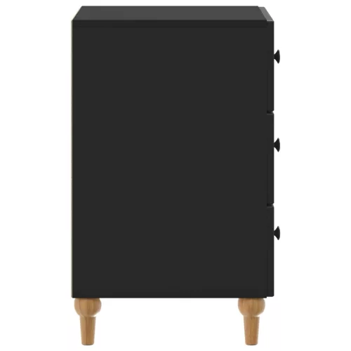  Éjjeliszekrény fiókkal Fekete 43x 41 x 66,5 cm Szerelt Fa