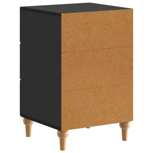  Éjjeliszekrény fiókkal Fekete 43x 41 x 66,5 cm Szerelt Fa