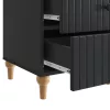  Éjjeliszekrény fiókkal Fekete 43x 41 x 66,5 cm Szerelt Fa