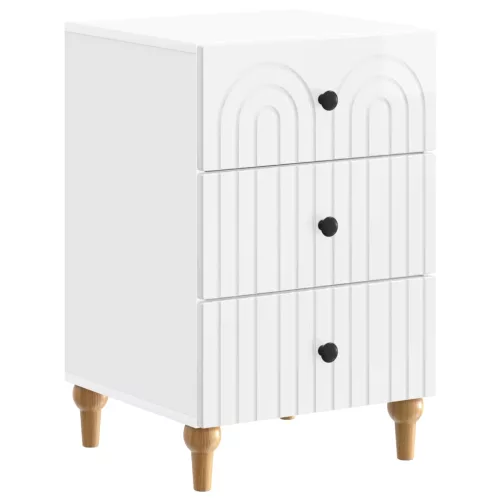  Éjjeliszekrény Magasfényű Fehér 43x 41 x 66,5 cm Szerelt Fa