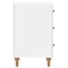  Éjjeliszekrény Magasfényű Fehér 43x 41 x 66,5 cm Szerelt Fa